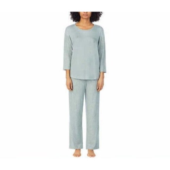 Midnight Carole Hochman  Ribbed 2-piece Lounge Set Green Size M - Picture 1 of 3